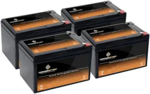 12V 12ah Hoveround Activa Wheelchair Replacement Battery (4 Pack)