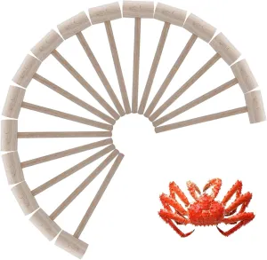 16Pcs Wooden Crab or Lobster Mallets, Nature Hardwood Hammers