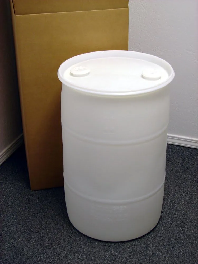 30 Gallon Drum; Emergency Water Storage Barrel, Natural - New! - Boxed! Water Container