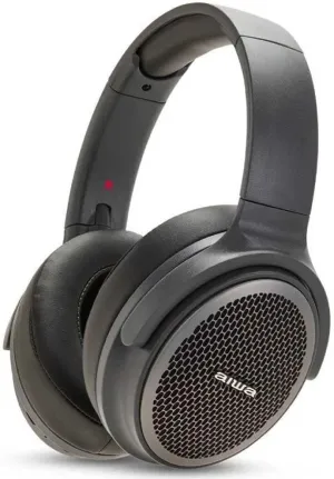 Aiwa HST-250BT Wireless Bluetooth Over-Ear Headphones - Gray