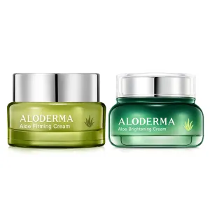 Aloderma Aloe Cream Set, 2 pieces - Brightening Cream, Firming Cream