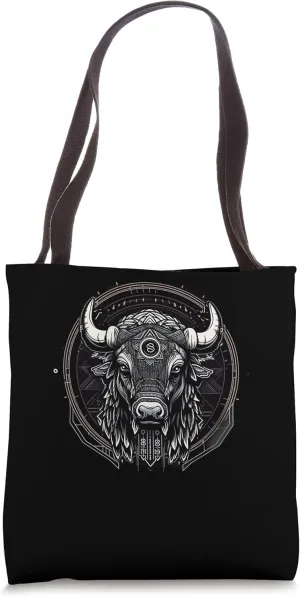 American Bison Native American Buffalo Roam Mens Dad Tote Bag