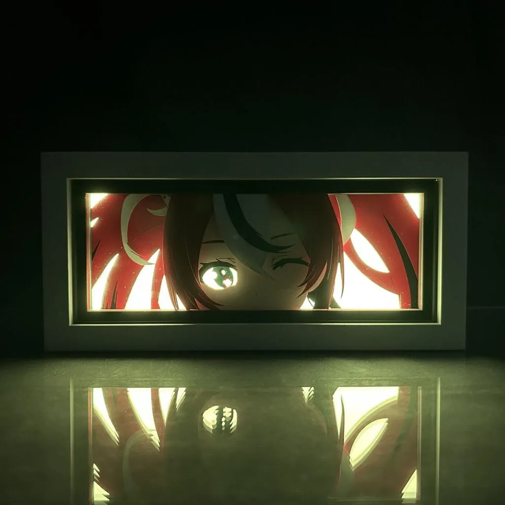 Anime Lamp Hakos Baelz Figure Night Light Bedroom Decor Led Light Anime Desk Lamp Birthday Gift