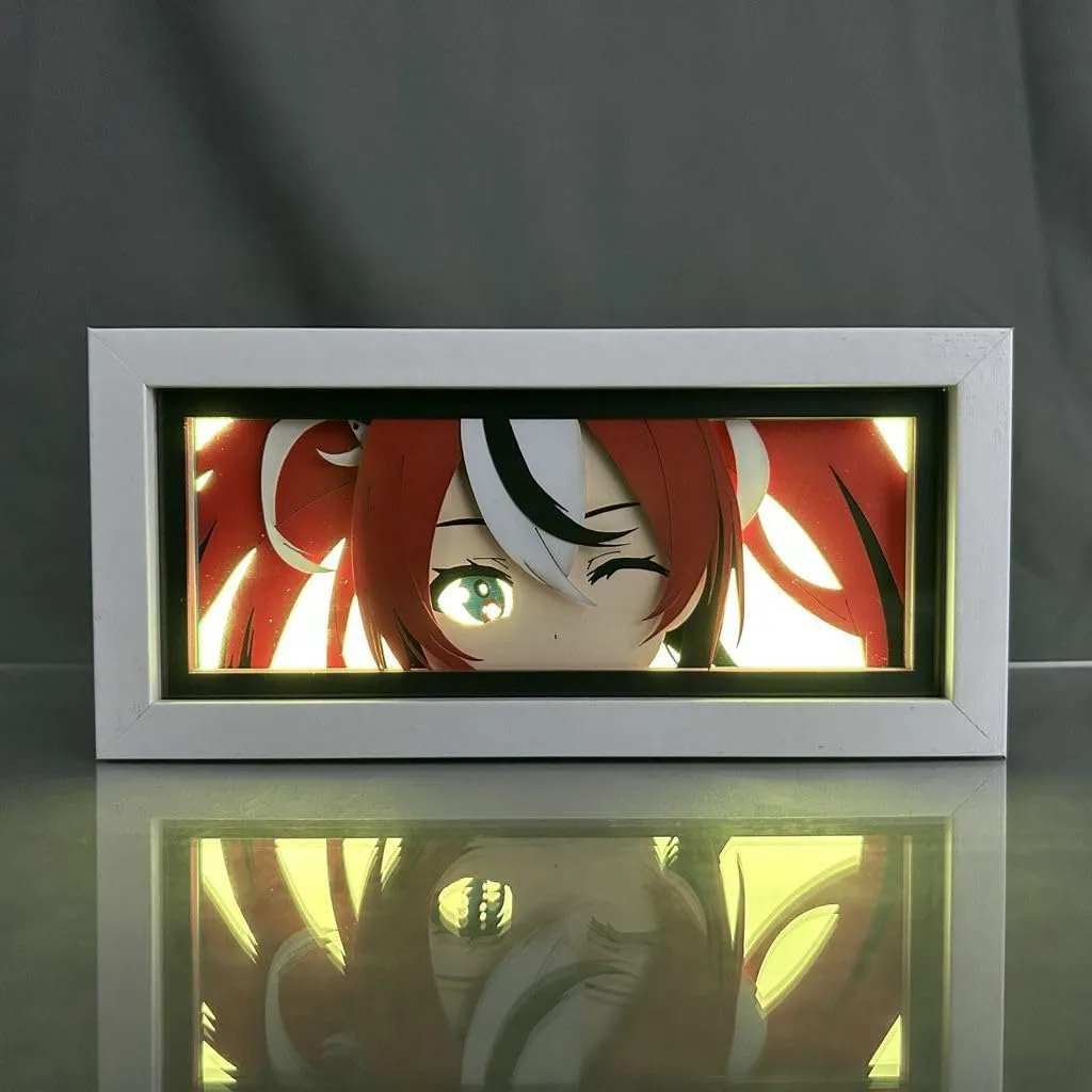 Anime Lamp Hakos Baelz Figure Night Light Bedroom Decor Led Light Anime Desk Lamp Birthday Gift