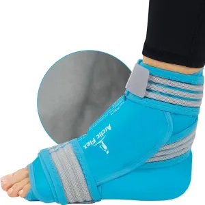 Arctic Flex Ankle Foot Ice Pack Wrap - Reusable Gel for Hot Cold Therapy - Large Soft Wrap for Injuries - Long-Lasting & Flexible for Pain Relief, Achilles Tendonitis, Sprains, Swelling