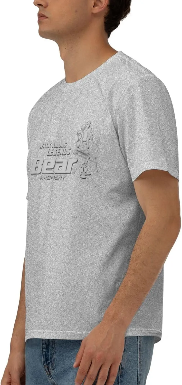 Bear Archery T-Shirt Men's Classic Basic Homecoming Basic Spring Short Sleeve Tops-