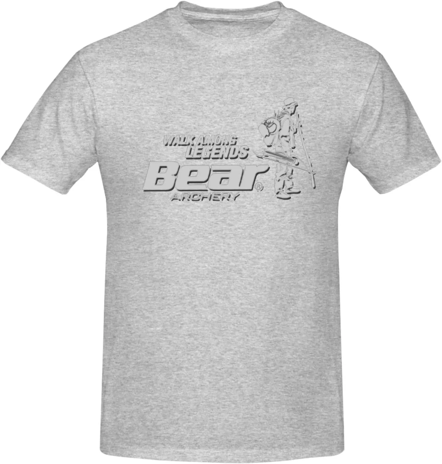 Bear Archery T-Shirt Men's Classic Basic Homecoming Basic Spring Short Sleeve Tops-