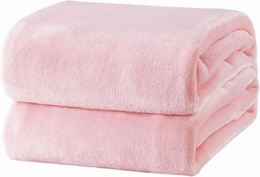 Bedsure Fleece Blankets Queen Size Pink - Bed Blanket Soft Lightweight Plush Fuzzy Cozy Luxury Microfiber Valentines Day Gift 90x90 inches