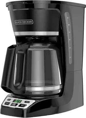 BLACK DECKER 12-Cup* Programmable Coffeemaker, Black