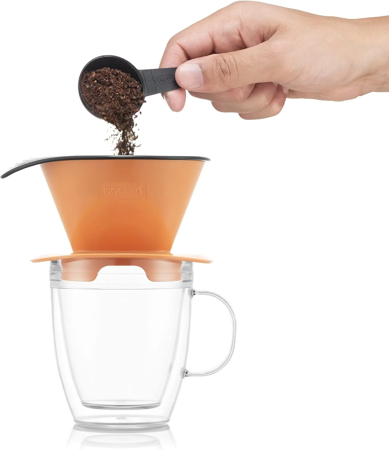BODUM POUR OVER K11872-447SSA-Y21 Double Wall Mug, 11.8 fl oz (350 ml), Bellini (Limited Color)