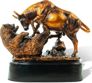 Bull and Bear Statue, Wall Street Bull Statue, Stock Market Gifts for Men, Gifts for Stock Market Lovers