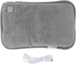 Cabilock Kettle Hot Water Bottle Rechargeable Water Heating Bag Hot Compress Bag Pad Winter Warm Hand Foot Warmer for Cramps Indoor Outdoor Grey Kids Water Bottle