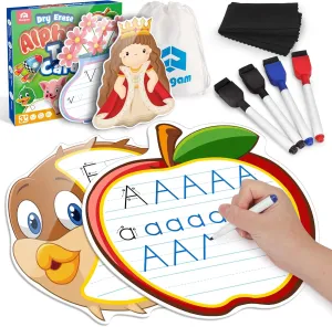 Coogam Educational Handwriting Practice Copybook, Dry-Erase Alphabet Writing Activities, Letters Tracing Learning Autism Toy Gift for Pre-K Homeschool 1st Grade Kids Age 3-6