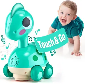 CubicFun Baby Toys 12-18 Months - Touch & Go Musical Light Tummy Time Infant Baby Crawling Toys 12 Months, Toddler Toy for 1 Year Old Boy Gift Babies Girl Birthday Gift