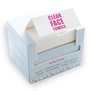 Elizabeth Mott Thank Me Later Disposable Face Towels – 100% Biobased Facial Washcloths for Cleansing, Makeup Removal & Skincare – Ultra-Soft, Lint-Free, Extra Absorbent for Sensitive Skin – 50 Count
