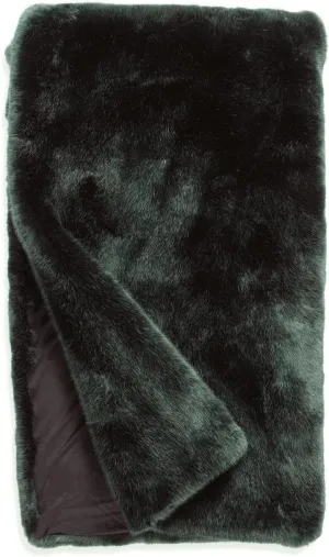 Fabulous-Furs Donna Salyers Couture Collection Emerald Mink Faux Fur Throws, Emerald Mink, 60x60