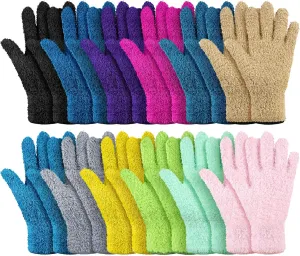 Geyoga 12 Pairs Microfiber Dusting Gloves Household Dusting Cleaning Glove Washable Plant Dusting Mittens