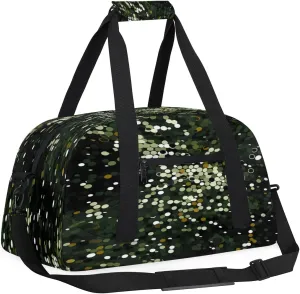 Glitter Sequin Kids Overnighter Duffel Bags for Boys, Carry-On Size Sports Gym Bag with Front Zipper Pocket for School Practice or Overnight Travel Weekender Sleepover Tote Bag