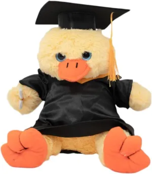 Graduation Gown & Cap Outfit for Your Stuffed Animals Teddy Friend Fits Most 14"-18" Plush Toy, Ideal Gift Accessories