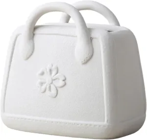 Handbag Shaped Ceramic Vase, Floral Pattern Handbag-Shaped Small Flower Pot, Creative Modern Vase for Wedding Centerpieces, Home Decor, Floral Arrangements