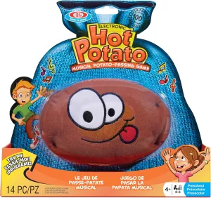 Ideal Alex Electronic Hot Potato - Party Game, Musical Potato-Passing Game, Plush Battery-Powered Spud, Fast-Paced, Preschool, Family & Kids Ages 4 