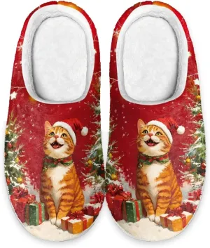 Indoor Slippers Fashion Leopard Animal Print for Women Winter Warm Cozy Fuzzy Shoes Universal Fit for Home Bedroom Kitchen