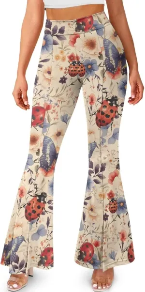 Irisjudy Purple Vortex Women's Bootcut Yoga Pants Leggings Ghost Pumpkins Soft High Waist Yoga Pants Xmas Bow Active Leggings