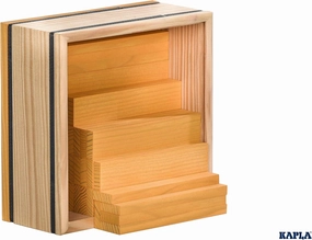KAPLA 40 Squares Yellow - Wooden Construction Set - 40 Yellow Colored Building Planks - for Ages 3 