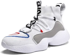 LIBINXIF Women's Men's Upper Light Breathable Fashion Non-Slip Sneakers Comfortable Walking Shoes Couple Shoes Sock Shoes Running Shoes Trainers Shoes Large Shoes