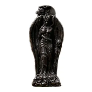 Lilith the queen of night statue, goddess statue, sumerian decor, lilith figurine, gothic decoration, wiccan altar, creative desktop decorations, Ishtar, Inanna (Black)
