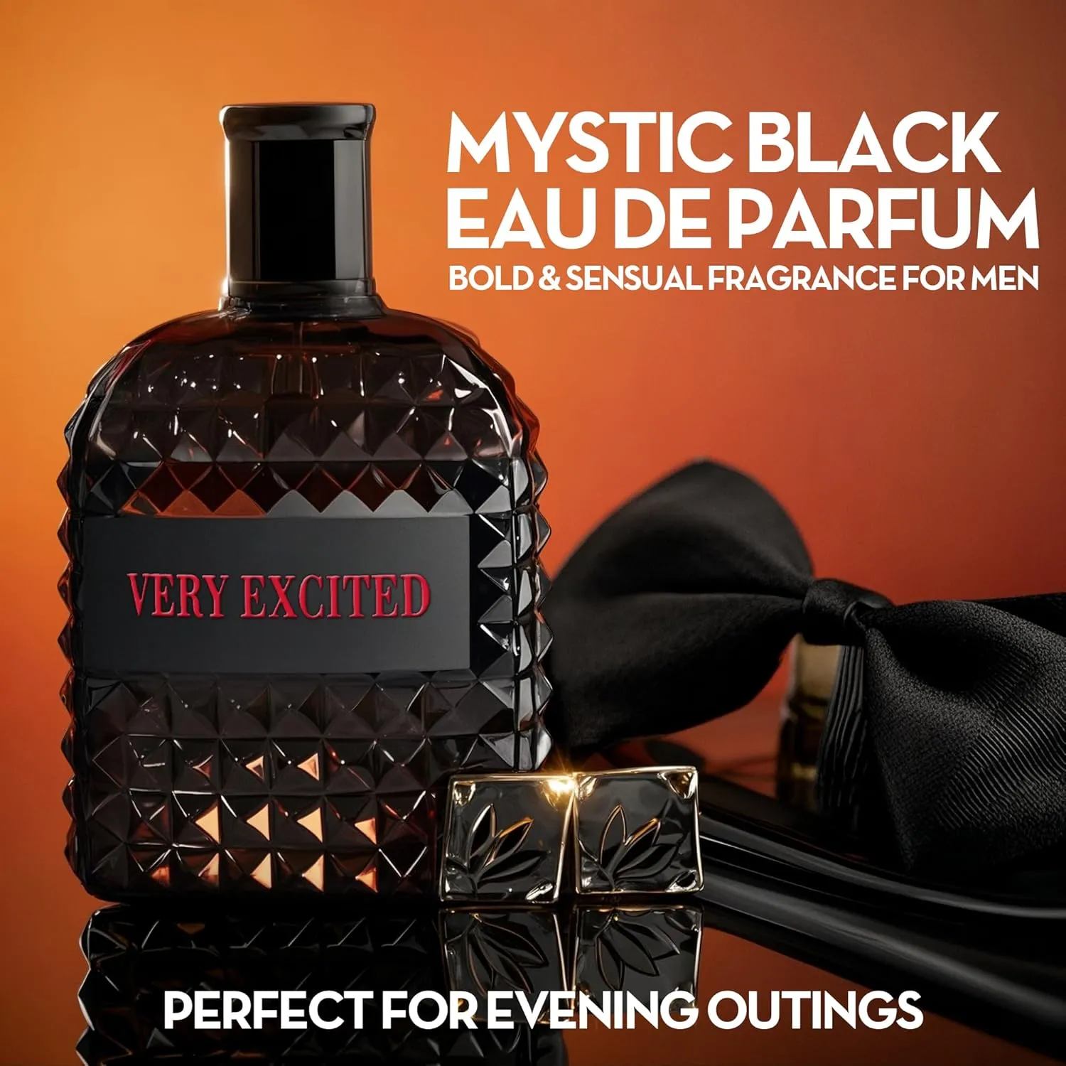 Men's Cologne Valentine Milano&Very Excited Eau de Parfum Gift Set - 3.4 Fl Oz Each | Citrus Spicy & Woody Ambergris Fragrance | Luxury Perfume for Day & Night