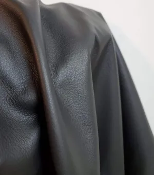 NAT Leathers Black Butter Soft Aniline Light Weight Smooth Fullgrain Nappa 18-22 Square Feet 2.0-2.5 oz Nappa Soft Upholstery Handbag Cowhide Genuine Cow Leather Hide Skin (About 30" x 60")