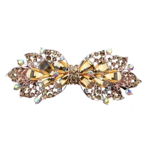 New 2026 For High-Grade Purple Crystal Spring Hairpin Glittering Zircon Horizontal Clip Temperament Mother Fashion Hair Accessories Jewelry Creative Gift