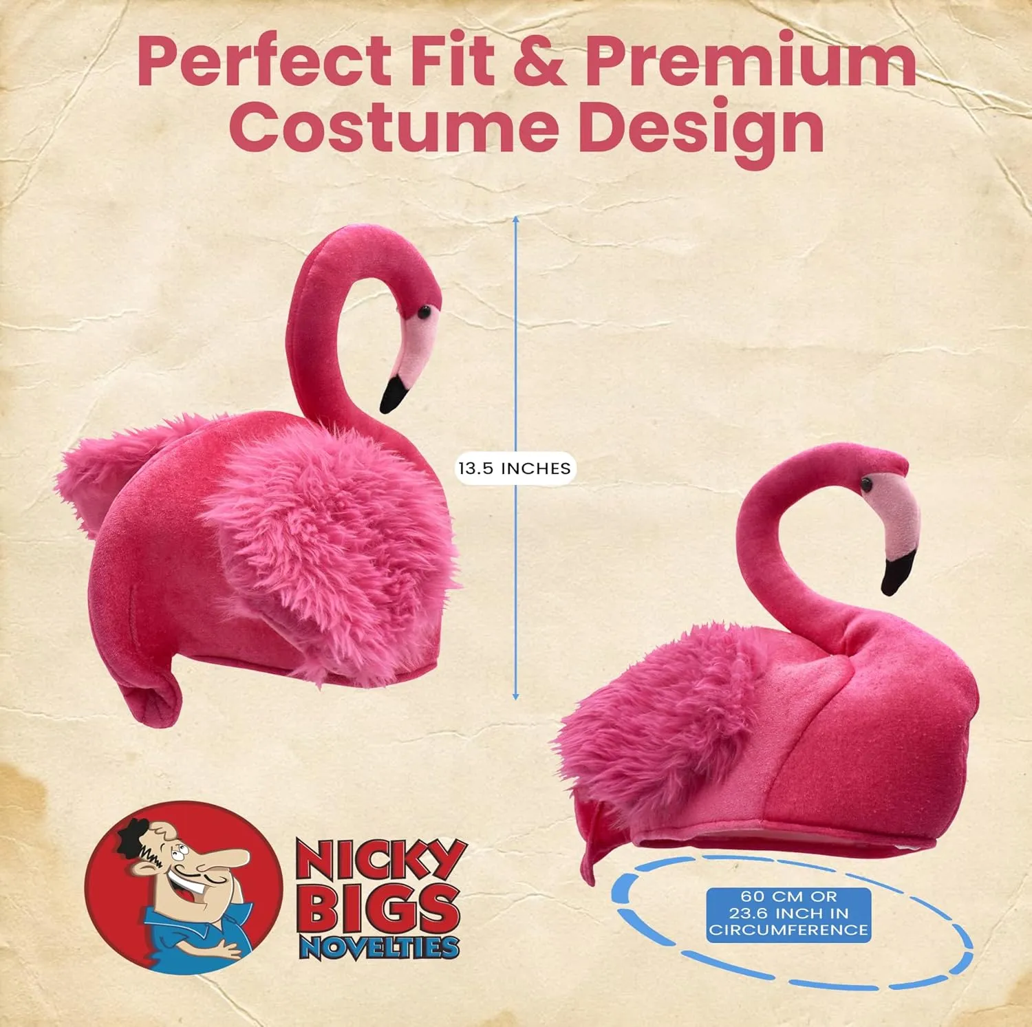 Nicky Bigs Novelties Adult Funny Plush Animal Hat Bird Themed Headwear Events Hilarious Costume for Men, Women & Teens