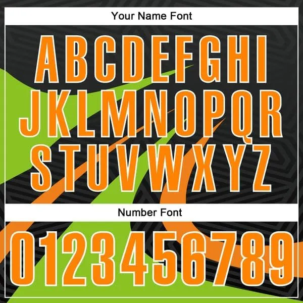 Personalized Name,Custom Jersey, Polo Sport, Black Bay Orange-Neon Green 3D Bowling Geometric Shape Polo