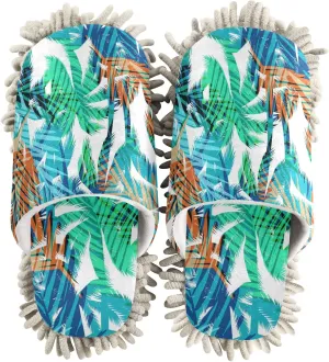 Poeticcity Mop Slippers Shoes, Unisex Cleaning House Slippers Spa Dusting Slippers M-L