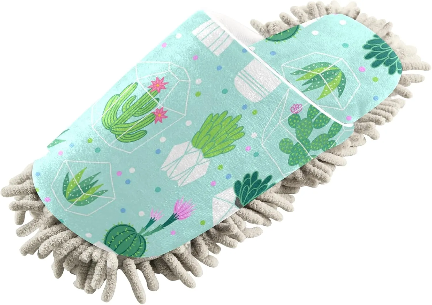 Poeticcity Mop Slippers Shoes, Unisex Cleaning House Slippers Spa Dusting Slippers M-L