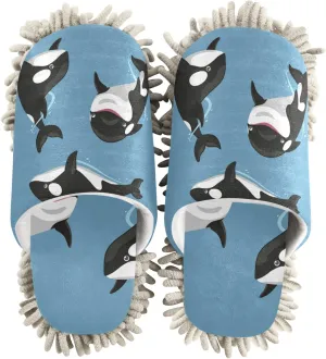 Poeticcity Mop Slippers Shoes, Unisex Cleaning House Slippers Spa Dusting Slippers M-L