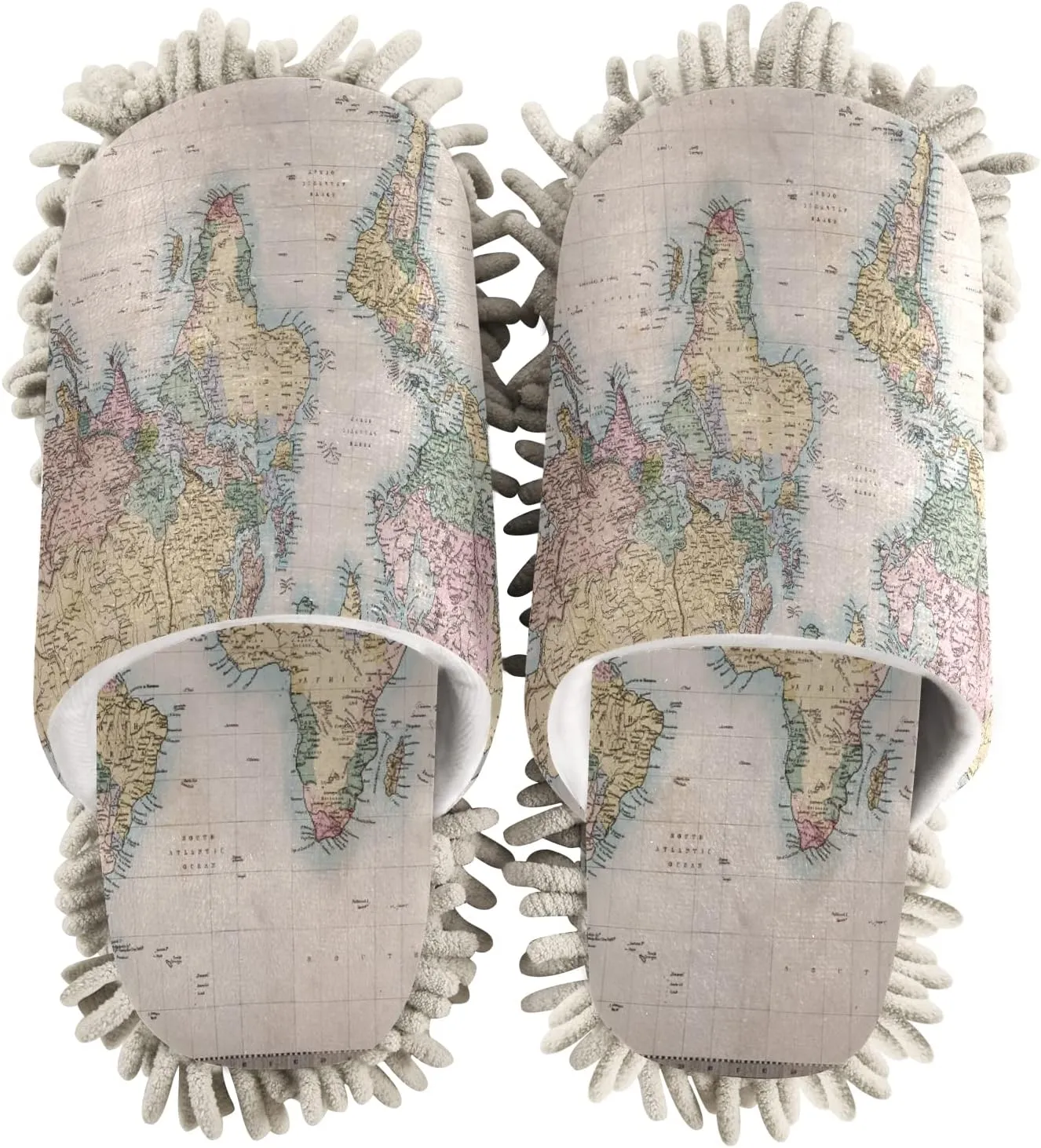 Poeticcity Mop Slippers Shoes, Unisex Cleaning House Slippers Spa Dusting Slippers M-L