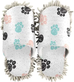 Poeticcity Mop Slippers Shoes, Unisex Cleaning House Slippers Spa Dusting Slippers M-L