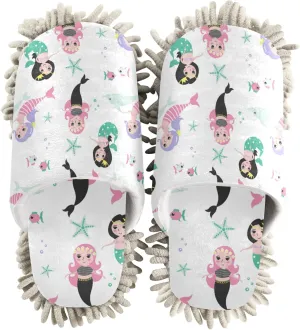 Poeticcity Mop Slippers Shoes, Unisex Cleaning House Slippers Spa Dusting Slippers M-L