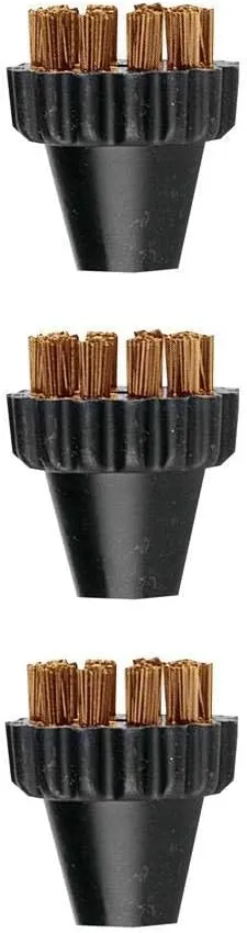 POLTI 3 Black Brass Brushes for EcoSteamVac, EcoPower, Eco Care Models