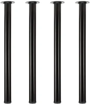 QLLY 27.5 inch / 70cm Adjustable Tall Metal Desk Legs, Office Table Furniture Leg Set, Set of 4 (70cm, Black)