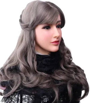 Silicone Mask Realistic Female Mask Full Head Mask Can Makeup for Crossdresser Cosplay Transgender