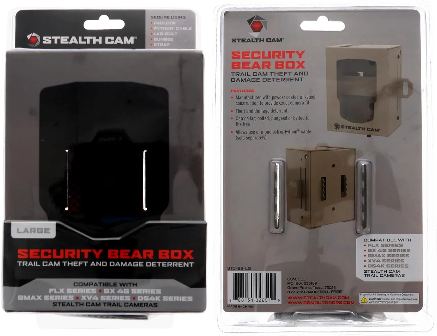 STEALTH CAM Security/Bear Box - Durable Mountable Weather-Resistant Anti-Theft Wildlife Surveillance Game Hunting Trail Camera Protective Heavy-Duty Metal Box