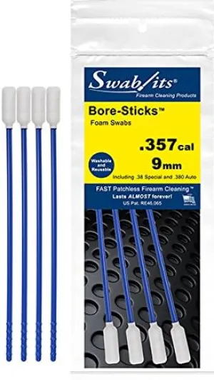 SWAB-ITS 43-0909: .357/.38CAL/9MM Handgun Firearm Cleaning Swabs