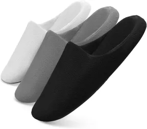 Tlizzz7 3 Pairs Cozy House Slippers - Memory Foam Indoor Bedroom Home Slippers for Women Men, House Slippers for Guests | Short Fuzzy Fluffy House Shoes | Travel Wedding Guest Hotel Spa Slippers |