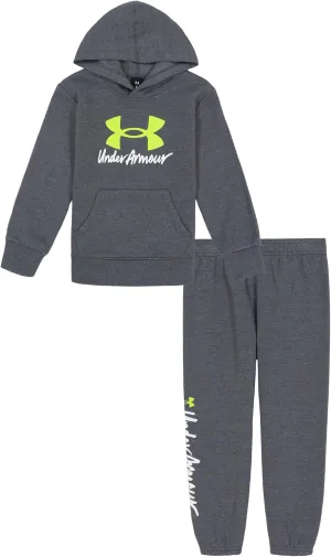 Under Armour boys Long Sleeve Logo Hoodie & Joggers Set