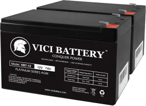 VICI Battery VB7-12 - 12V 7AH 2 Pack Battery Fits Aqua Vu Marcum Vexilar brand product