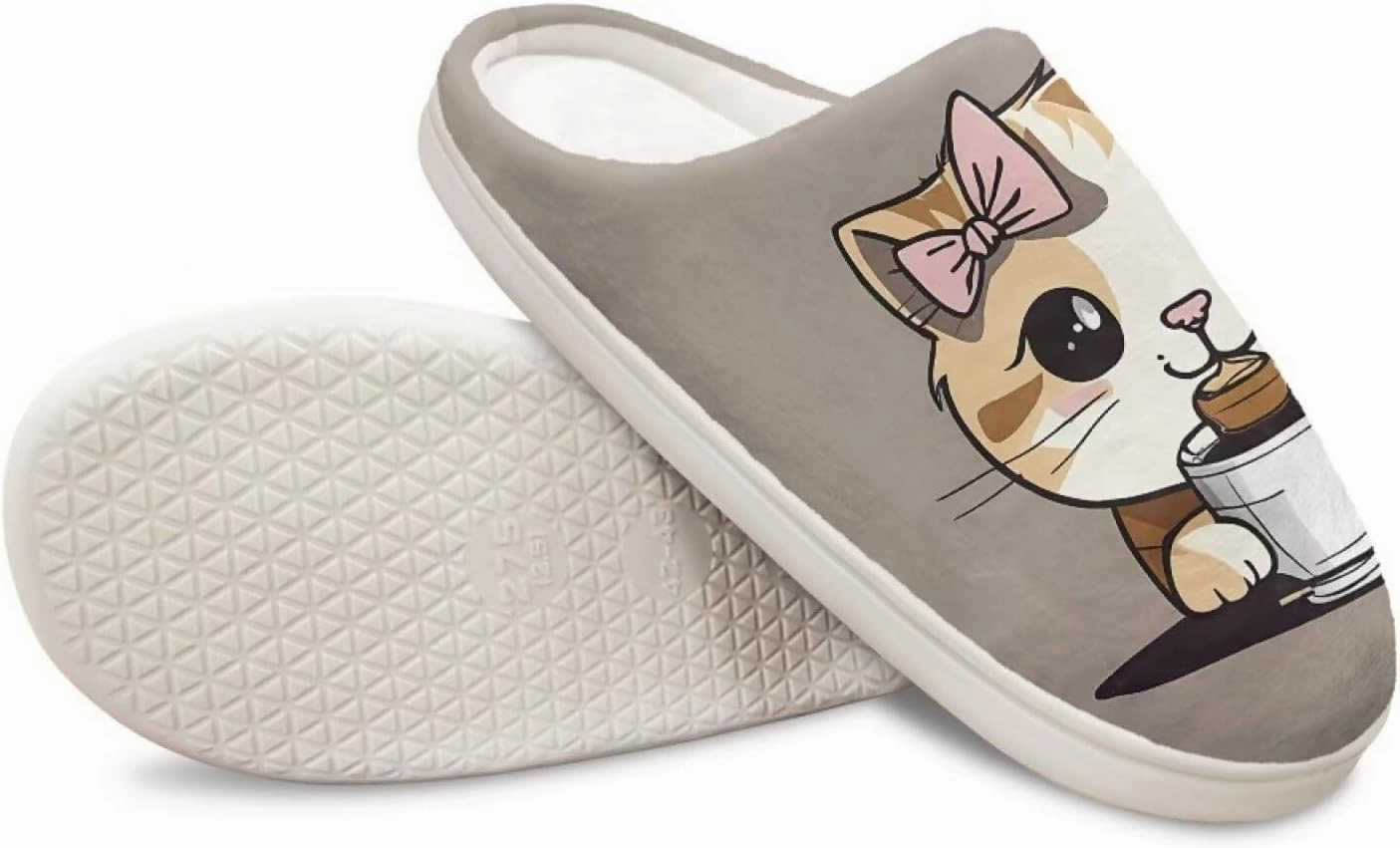 Women's Winter Home Slippers with Cute Cartoon Giraffe Design, Comfortable Indoor or Outdoor Kitchen Bedroom Shoes